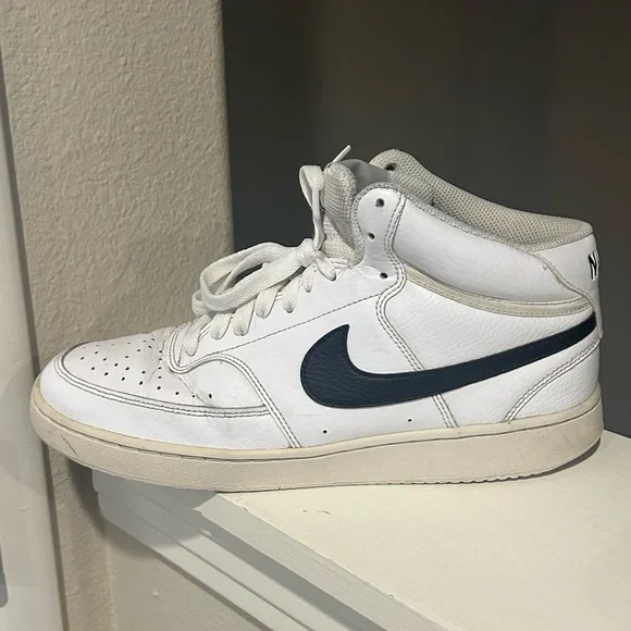 Nike Court Vision Mid White Black - Men’s Size 9.5 - Picture 4 of 9